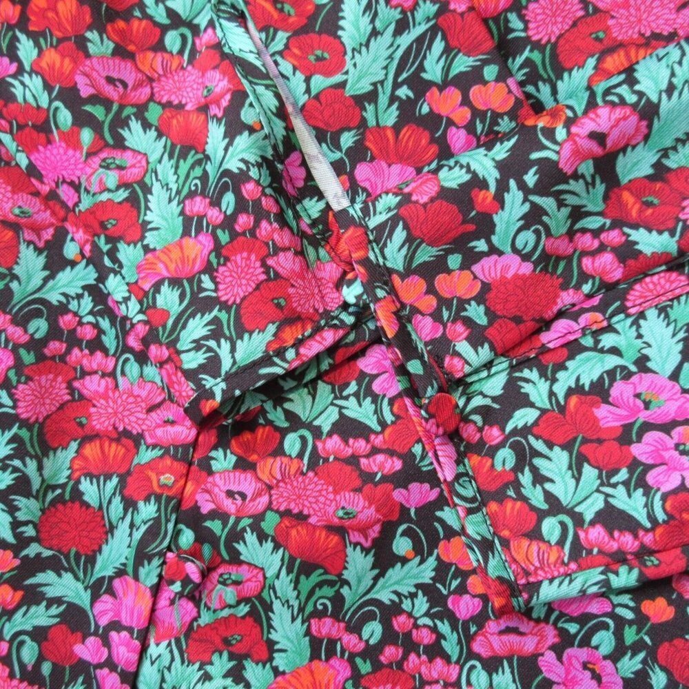 NWT J.Crew Collection Drapey Puff-Sleeve Midi in Ratti® Red Blooms Dress 8 - Picture 7 of 7